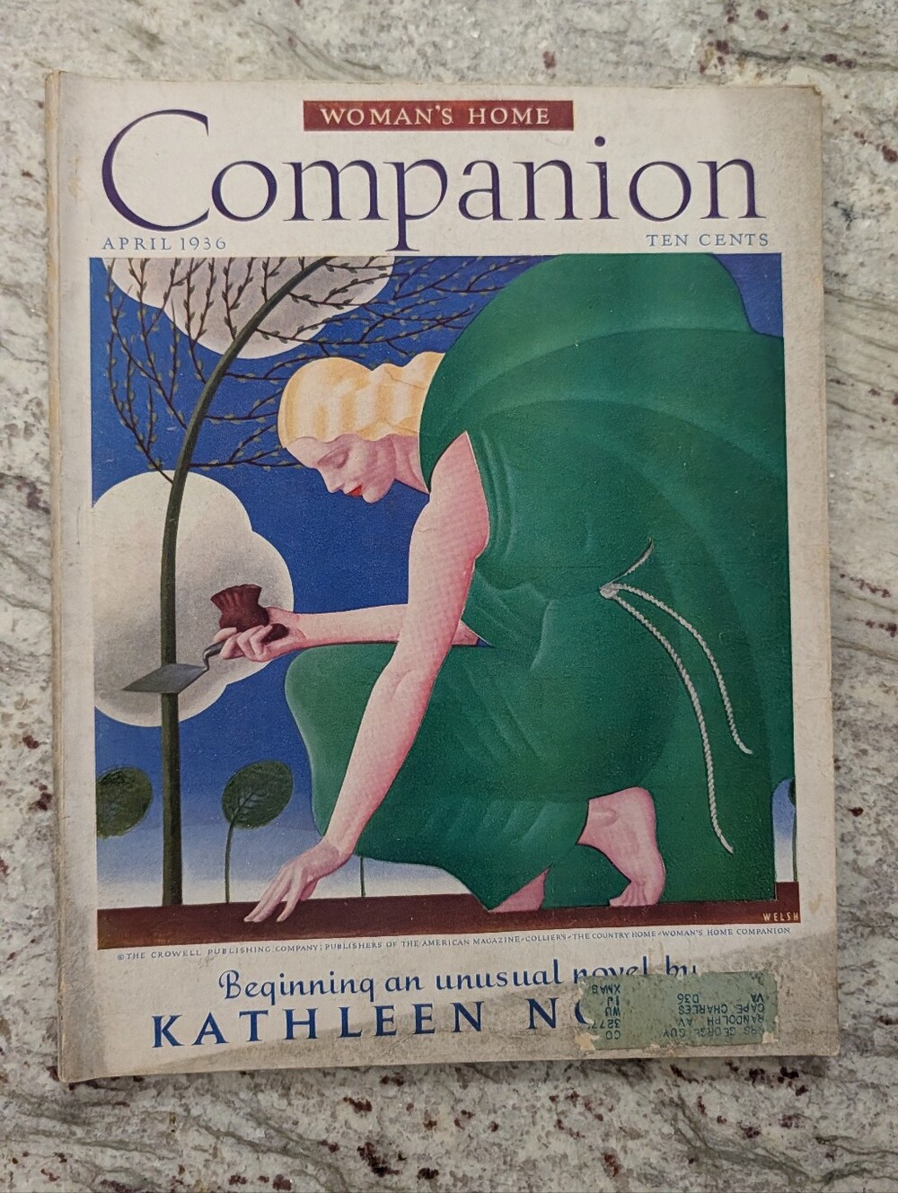 Woman’s Home Companion Magazine April 1936 Issue READ 10 Cents Great Depression
